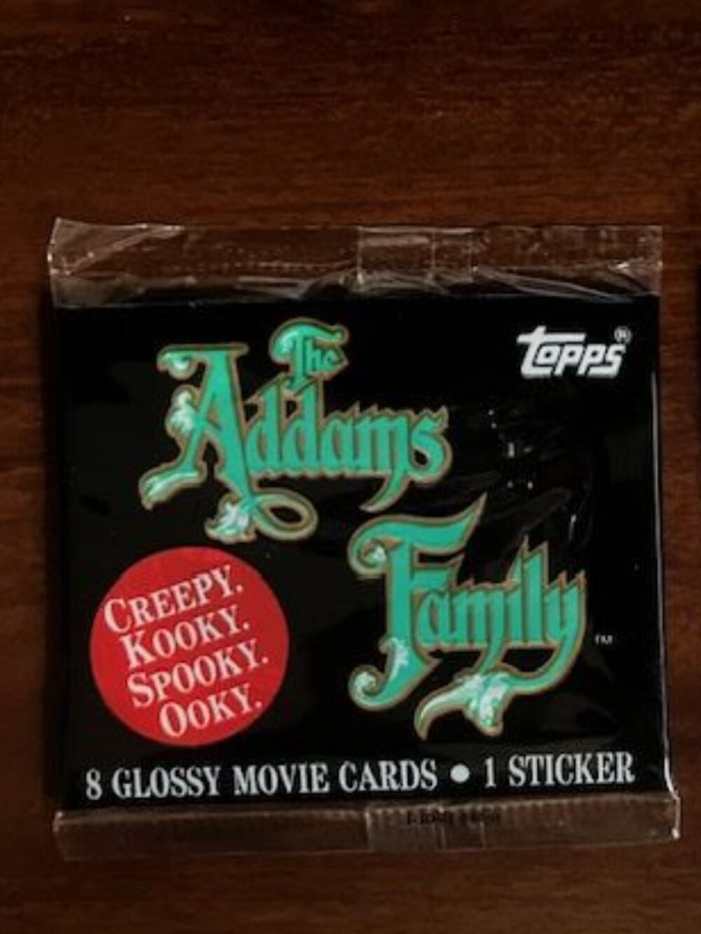 Lot of 2, 1991 Topps Addams Family Movie Cards Sealed Pack (8 Cards + 1 Sticker)